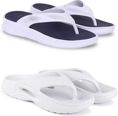 Kapani Fashion Men Slippers(Blue, White , 10)