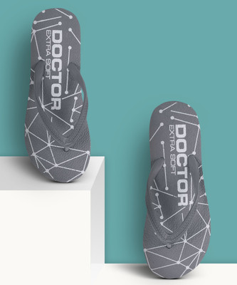DOCTOR EXTRA SOFT Men DOCTOR EXTRA SOFT Women's Hawaii Slipper- Orthopaedic and Diabetic Comfort Ortho Care, Bathroom Rubber Flip-Flops and House Slipper for Ladies and Girl’s Slippers(Grey , 6)