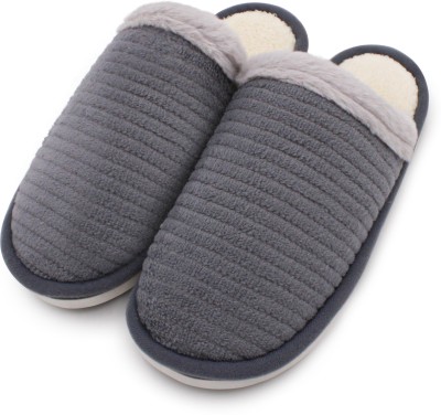 VRITRAZ Men Slippers(Grey , 8)