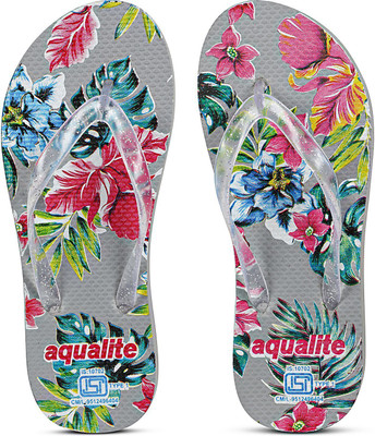 Aqualite Women Slippers(Grey , 7)
