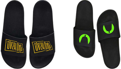 nvisan Men Slides(Green, Yellow, Black , 6)