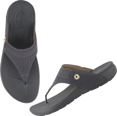 WELCOME Women Lightweight with Arch Support Durable Anti-Skid & Stylish Dailywear| Slippers(Grey , 6)