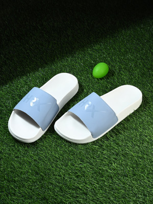 HRX by Hrithik Roshan Men Slides(Blue, White , 9)