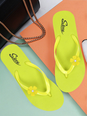 SICCO Women Slippers(Green , 7)