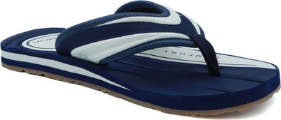 TREKIVA Men Premium Slippers Trendy Comfortable Flexible & Durable, Anti-Skid| TR-T0301 Slippers(Navy, White , 8)