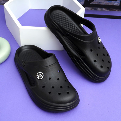 URBOBOX Men Slides(Black , 8)