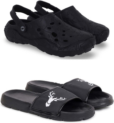 KAPYANSH Men Clogs(Black, Black , 8)