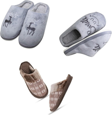 Mahi Enterprises Men Flip Flops(Grey, Grey, Brown , 8)