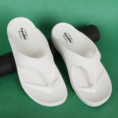 Aqualite Women Slippers(White , 7)