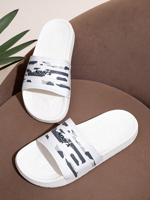 Sparx Men Slides(White, Grey , 7)