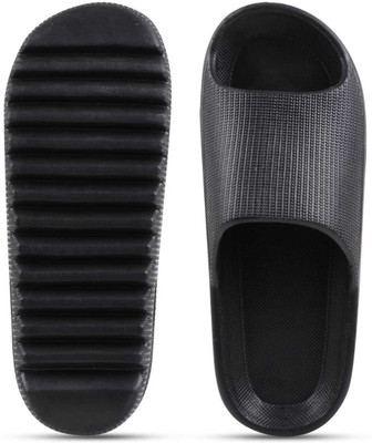 ATHLOES Women Slides(Black , 7)