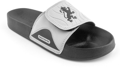 RED TAPE Men Slides(Black , 9)