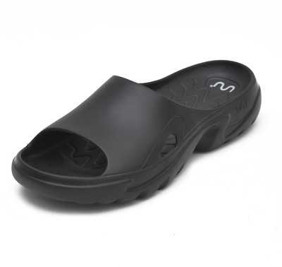 Doubleu Men Men Roma Slide BLACK Slider Slides(Black , 10)
