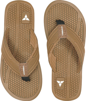 TREKIVA Men Premium Slippers Trendy Comfortable Flexible & Durable, Anti-Skid| TFG-1049 Flip Flops(Brown , 7)