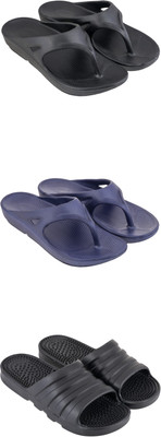 ventus Men Slippers(Blue, Black , 8)