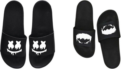 nvisan Men Slides(White, White , 7)
