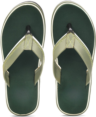 STEPFOX Men Flip Flops(Green , 9)
