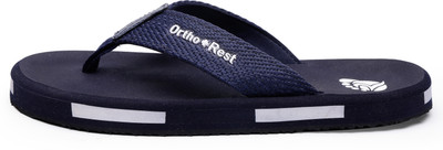 Ortho + Rest Men Soft Orthopedic Slipper for Men|Diabetic, Heel Pain Relief, Anti-Skid Daily Use Flip Flops(Blue , 6)