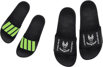 Digimahadev Men Slides(Green, White , 8)