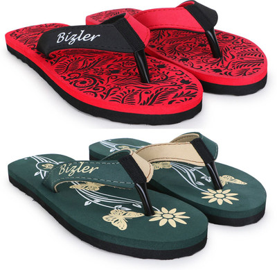 BIZLER Women Soft Ortho Slippers | Lightweight, Non-Slip & Stylish Daily Wear Slippers(Multicolor , 4)