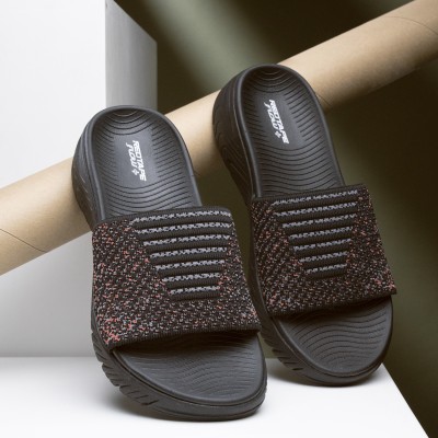 RED TAPE Men Slides(Black , 7)