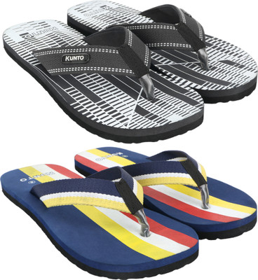 KUNTO Men Flip Flops(Multicolor , 10)
