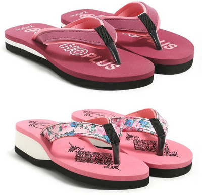 zebio Women Slippers(Pink, Pink , 6)