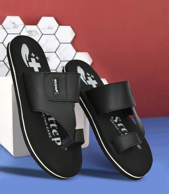 DR STTEP Men Soft Ortho Slippers for Men | Comfy Anti-Skid Flip Flops for Daily Use Slippers(Black , 11)