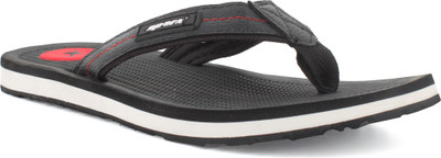 Sparx Men Flip Flops(Black, Red , 10)