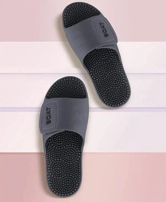 Slider style Men Men Slides Accupressure Orthopedic Comfortable Soft Trending Stylish Slip-On Slides(Grey , 9)