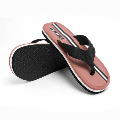 KETIKOE Men Flip Flops(Pink , 7)
