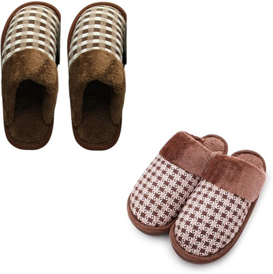 Mahi Enterprises Men Flip Flops(Brown, Brown , 8)