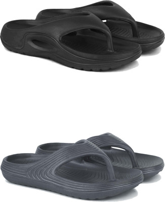 ABN Men Slippers(Black, Grey , 7)