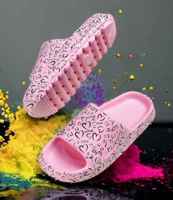 Kapani Fashion Women Women Classic, Lightweight, Ultra cushion, Flipflops, Slipper, Slides (Pink , 7) Slides(Pink , 7)