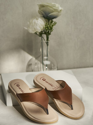 Aeroblu Women Slippers(Tan , 7)