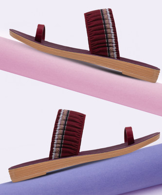 asian Women Slippers(Maroon , 5)