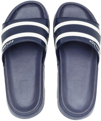 SIMATA Men Slides(Navy, White , 8)