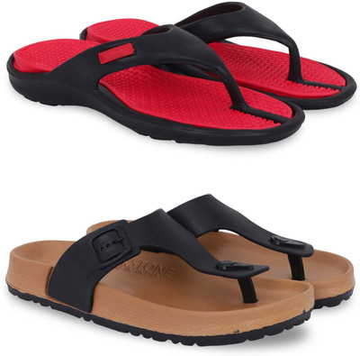 Kapani Fashion Men Slippers(Red, Brown , 9)