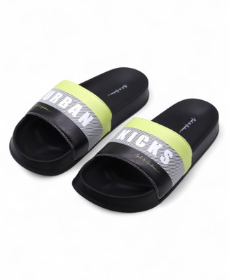 Mast & Harbour Men Slides(Black , 11)