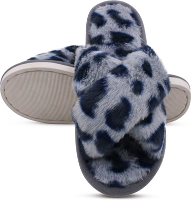 VRITRAZ Women Slippers(Blue , 6)
