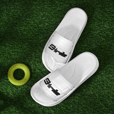 Birde Men Slides(White , 8)