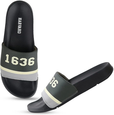 HARVARD Men Slides(Green , 9)