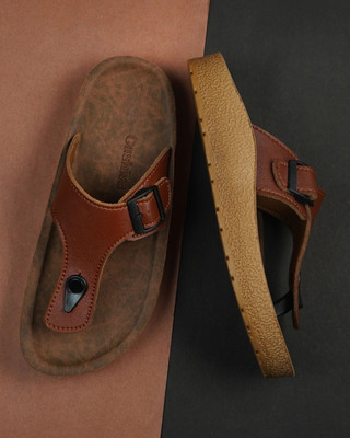 Cushiva Men Slippers(Brown , 7)