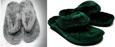 rexizone Women Flip Flops(Green, Grey , 5)