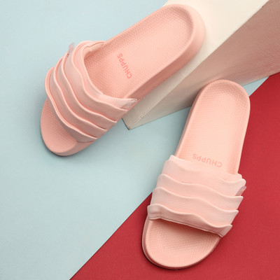 Chupps Women Rose Pink Slides Slippers Soft FootbedLightweight Flip Flops For Flip Flops(Pink , 5)