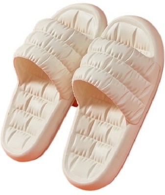 AlexVyan Women Slides(White , 6)