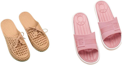 Belgium Beauty Women Flip Flops(Grey, Grey , 7)