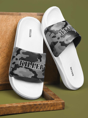 KILLER Men Slides(White , 8)