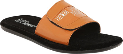 STYLE HEIGHT Men Slides(Tan , 7)