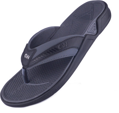 COMFORT WALK Men Flip Flops(Grey , 8)